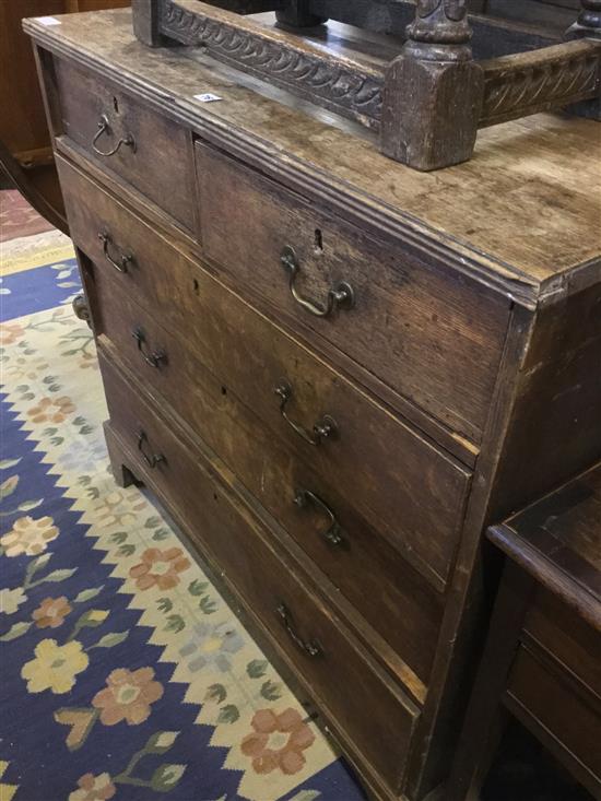 Georgian oak chest of drawers